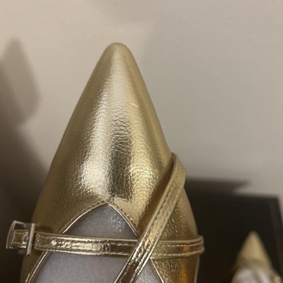 Chase and Chloe Camila-9 Metallic Gold Heels  Pumps‎ Size 8- New in Box - Picture 11 of 14